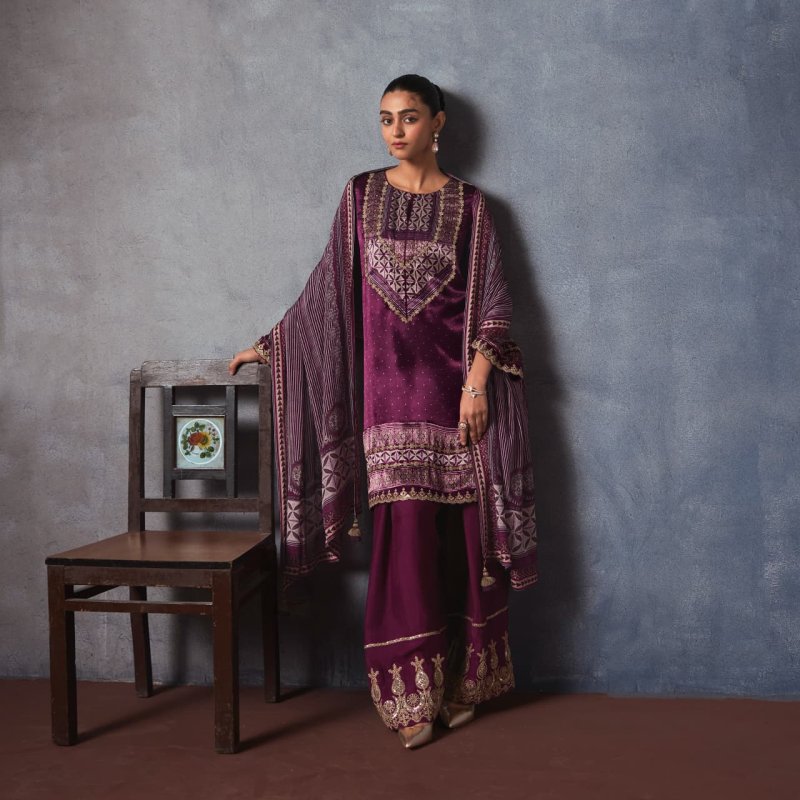 Lajjo By Kimora Sohni Gaji Silk Printed Salwar Suits